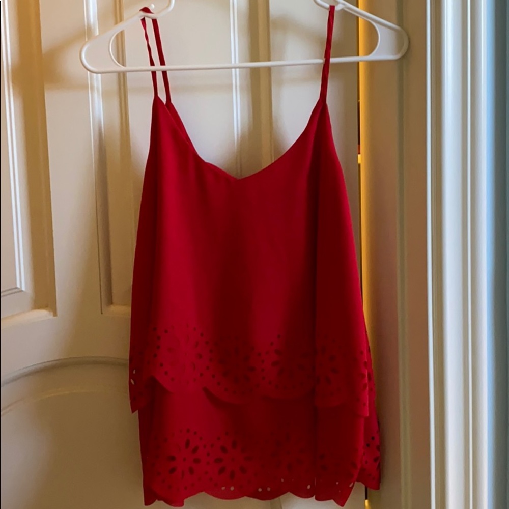 Red tank top